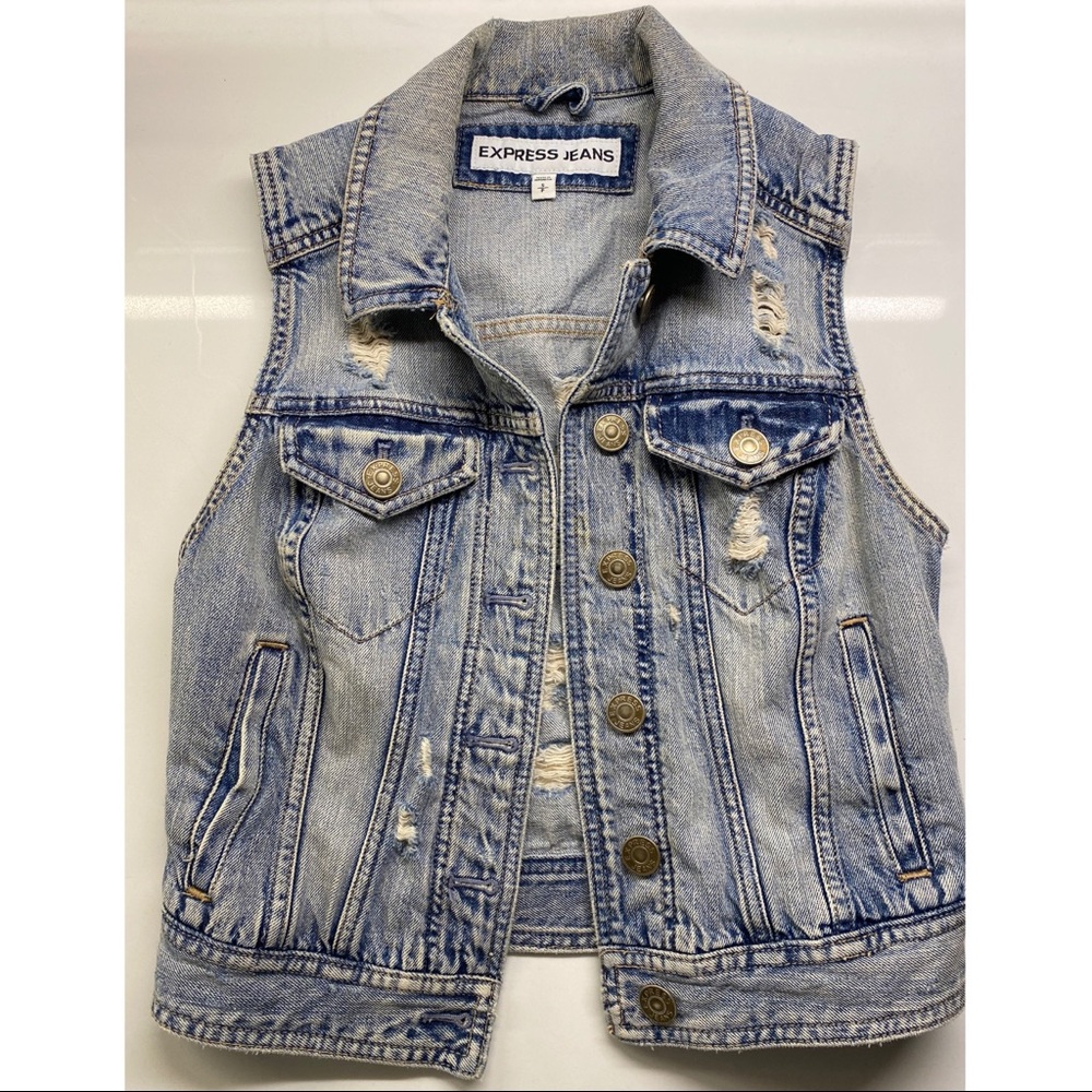 Express Jean Vest Jacket